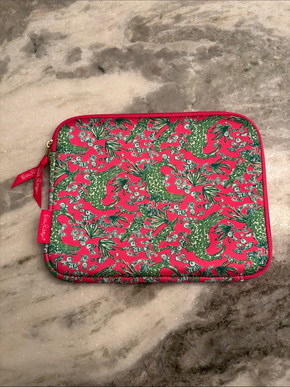 Lilly Pulitzer crocodile alligator iPad tablet case pink green